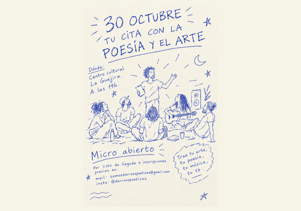 Micro abierto de poesía con Derivas Poéticas